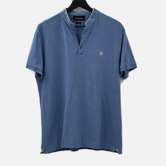 The Kooples Sport Classic Cotton Polo with Officer Collar Light Blue - Size XL - Picture 1 of 9